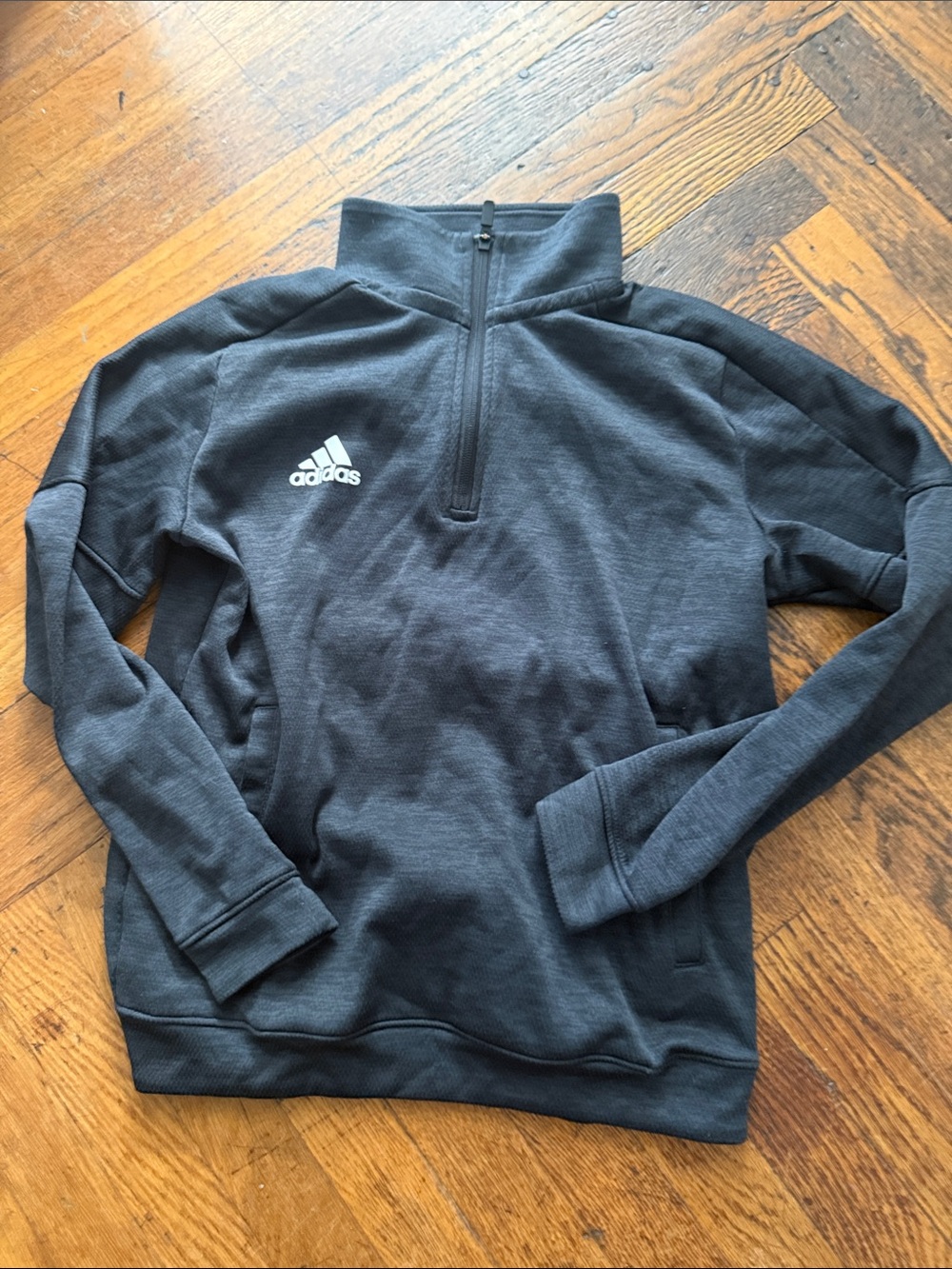 adidas kid’s Black 1/4 Zip Sweatshirt